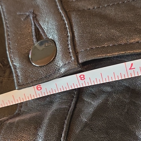 J. Brand 100% Black Lamb‎ Leather Sz. 28 Zippered Ankle Pants - Picture 12 of 16
